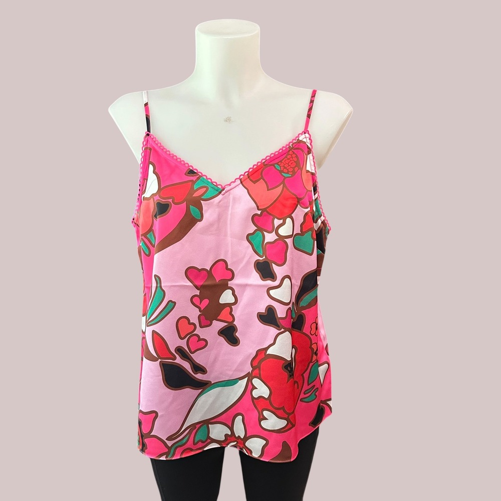 Ted Baker London LLolaa Pink V Neck Satin Soft Camisole Top sz Ted 4 / US 10